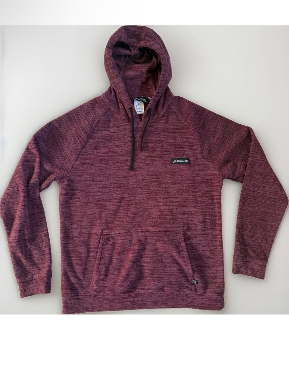 Coalatree Evolution Hoodie Men’s Medium Maroon Pullover Sustainable Eco Fleece